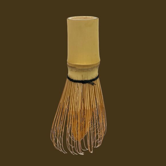 Mid Century Japanese Daisy Vintage Pottery Floral Tea Matcha Canister Jar Whisk - Picture 9 of 12